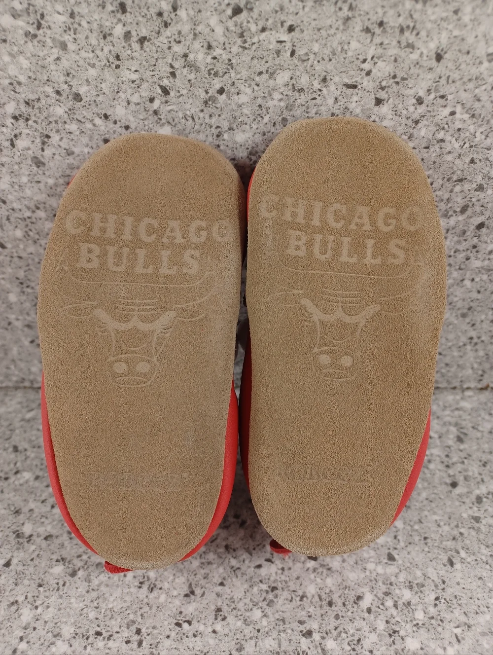 Chicago Bulls Red Leather Baby Bootie - ROBEEZ Infant Soft Sole Shoes
